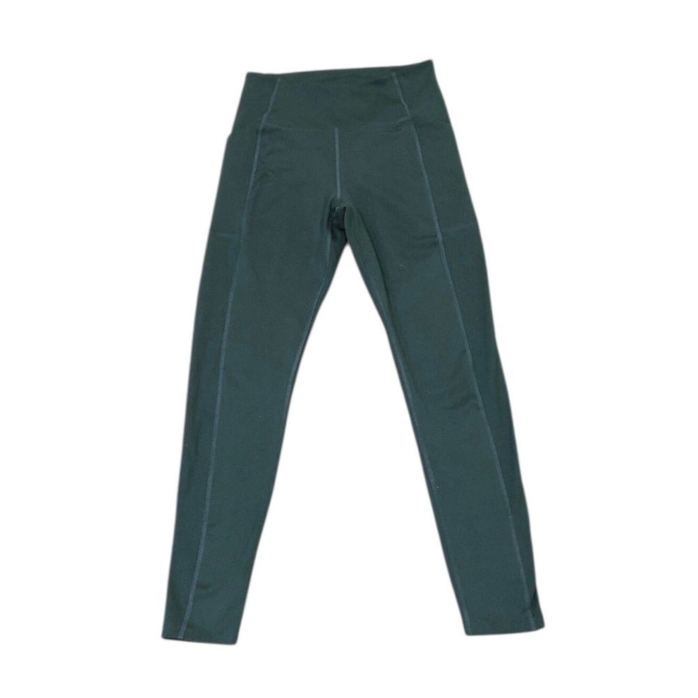 Girlfriend Collective Side Pocket Leggings Size Medium Dark Green High Rise